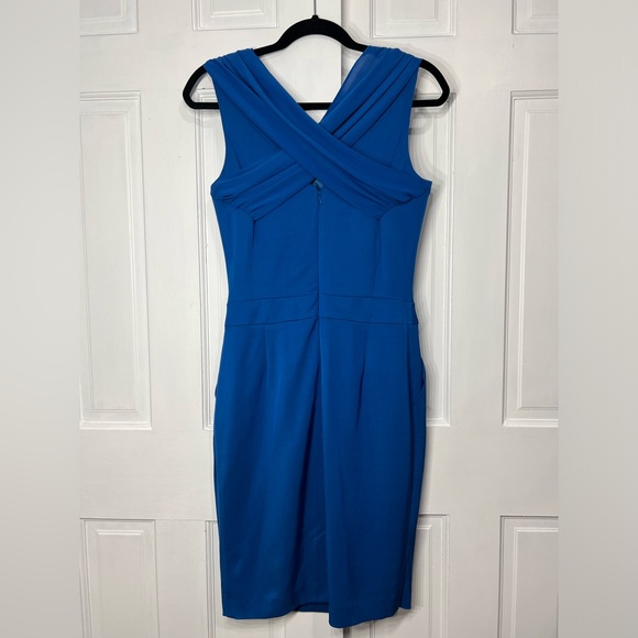 Reiss Harmony Royal Blue Sleeveless Cocktail Dress with Pockets Sz 4 - Picture 3 of 12